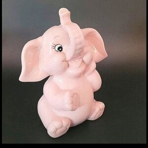 Pink Elephant Coin Bank